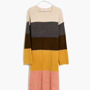 Colorblock Midi Sweater Dress Madewell